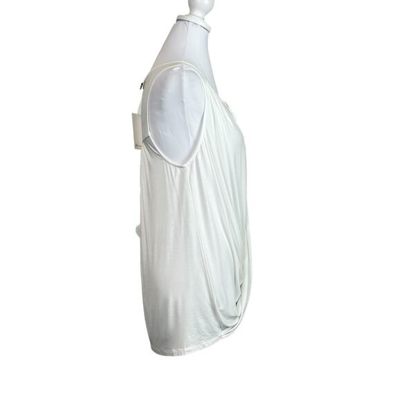 🆕 Ella Moss Drape Top Womens Size S Ivory Soft Viscose Blend Luxurious Y2K NWT - Picture 2 of 9